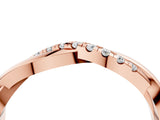 Rose gold Twisted Pavé Round Diamond Infinity Band_8