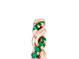 Rose gold Twisted Pavé Round Emerald Eternity Band_15