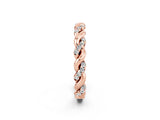 Rose gold Twisted Pavé Round Moissanite Eternity Band_12