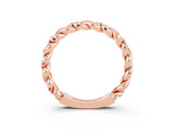 Rose gold Twisted Pavé Round Moissanite Eternity Band_13