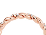 Rose gold Twisted Pavé Round Moissanite Eternity Band_14