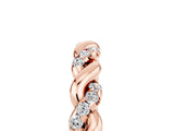 Rose gold Twisted Pavé Round Moissanite Eternity Band_15