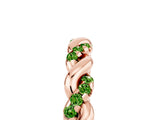 Rose gold Twisted Pavé Round Peridot Eternity Band_15
