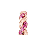 Rose gold Twisted Pavé Round Pink Sapphire Eternity Band_27