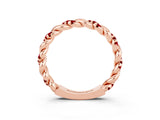 Rose gold Twisted Pavé Round Ruby Eternity Band_13