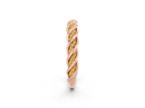 Rose gold Twisted Pavé Round Yellow Sapphire Eternity Band with Shared Prong Setting_20