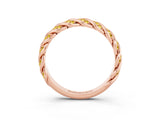 Rose gold Twisted Pavé Round Yellow Sapphire Eternity Band with Shared Prong Setting_21