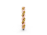 Rose gold Twisted Pavé Round Yellow Sapphire Eternity Band_24