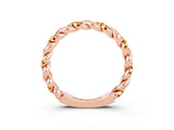 Rose gold Twisted Pavé Round Yellow Sapphire Eternity Band_25