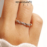 Rose gold Twisted Pave Round Diamond Eternity Band with Prong Setting_54