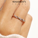 Rose gold Twisted Pave Round Diamond Eternity Band with Prong Setting_55