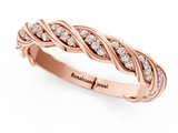 Rose gold Twisted Pave Round Diamond Eternity Band with Shared Prong Setting_87