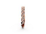 Rose gold Twisted Pave Round Diamond Eternity Band with Shared Prong Setting_88