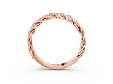 Rose gold Twisted Pave Round Diamond Eternity Band with Shared Prong Setting_89