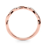 Rose gold Twisted Pave Round Diamond Infinity Band with Channel Setting 1