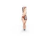 Rose gold Twisted Pave Round Diamond Infinity Band with Channel Setting_28