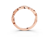 Rose gold Twisted Pave Round Diamond Infinity Band with Channel Setting_29