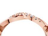 Rose gold Twisted Pave Round Diamond Infinity Band with Channel Setting_30