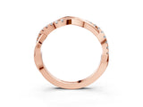 Rose gold Twisted Pave Round Diamond Infinity Band with Shared Prong Setting_5