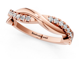 Rose gold Twisted Pave Round Diamond Infinity Band_22