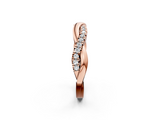 Rose gold Twisted Pave Round Diamond Infinity Band_23