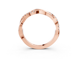 Rose gold Twisted Pave Round Diamond Infinity Band_24