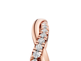 Rose gold Twisted Pave Round Diamond Infinity Band_26