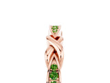 Rose gold Twisted Peridot Marquise Pavé Band with Shared Prong Setting_11