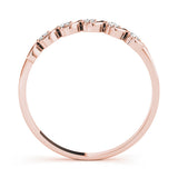 Rose gold Twisted Prong Round Diamond Channel Band 1