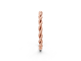 Rose gold Twisted Rope Solitaire Band with Round Stone and Bezel Setting_42