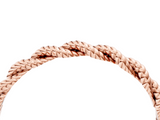 Rose gold Twisted Rope Solitaire Band with Round Stone and Bezel Setting_44