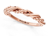 Rose gold Twisted Rope Solitaire Band_42