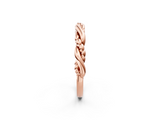 Rose gold Twisted Rope Solitaire Band_43