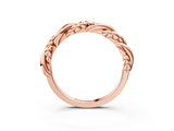 Rose gold Twisted Rope Solitaire Band_44