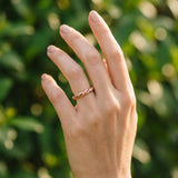 Rose gold Twisted Rope Solitaire Band_63