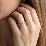Rose gold Twisted Rope Solitaire Band_65