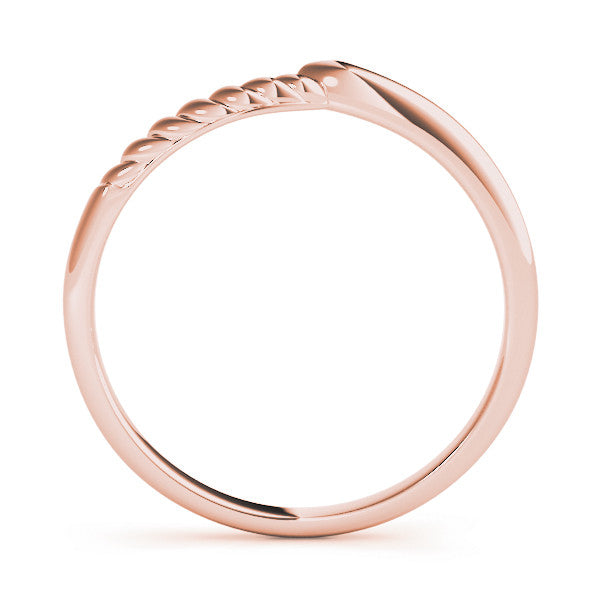 Rose gold Twisted Solitaire Round Cut Knife Edge Prong Ring 1