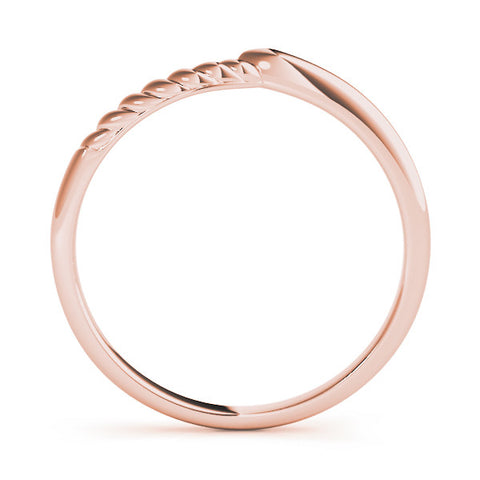 Rose gold Twisted Solitaire Round Cut Knife Edge Prong Ring 1
