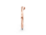 Rose gold Twisted Solitaire Round Cut Knife Edge Prong Ring_6
