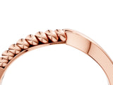 Rose gold Twisted Solitaire Round Cut Knife Edge Prong Ring_8