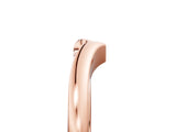 Rose gold Twisted Solitaire Round Cut Knife Edge Prong Ring_9