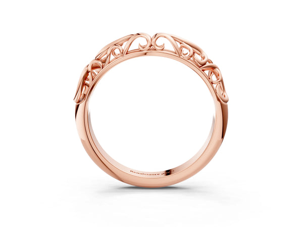 Rose gold Twisted Vine Filigree Band