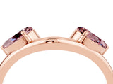 Rose gold Two-Stone Pear Morganite Bypass Ring with Prong Setting_10