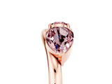 Rose gold Two-Stone Pear Morganite Bypass Ring with Prong Setting_11