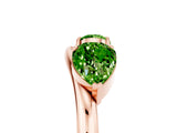 Rose gold Two-Stone Pear Peridot Bypass Ring with Prong Setting_11
