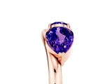 Rose gold Two-Stone Pear Tanzanite Bypass Ring with Prong Setting_11