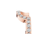 Rose gold U-Shaped Pavé Round Diamond Contour Band_9