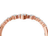 Rose gold V-Shaped Diamond Cluster Curved Band with Round Brilliant Cut Stones and Prong Setting_13