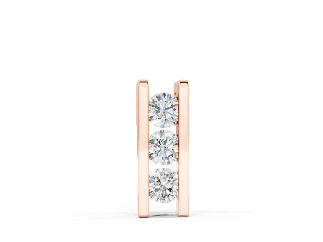 Rose gold Vertical Channel-Set Round Diamond Bar Pendant_16