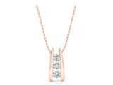 Rose gold Vertical Channel Set Round Diamond Pendant_18